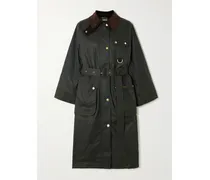 Milda Trenchcoat Aus Gewachster Baumwolle Mit Cordbesätzen - Grün