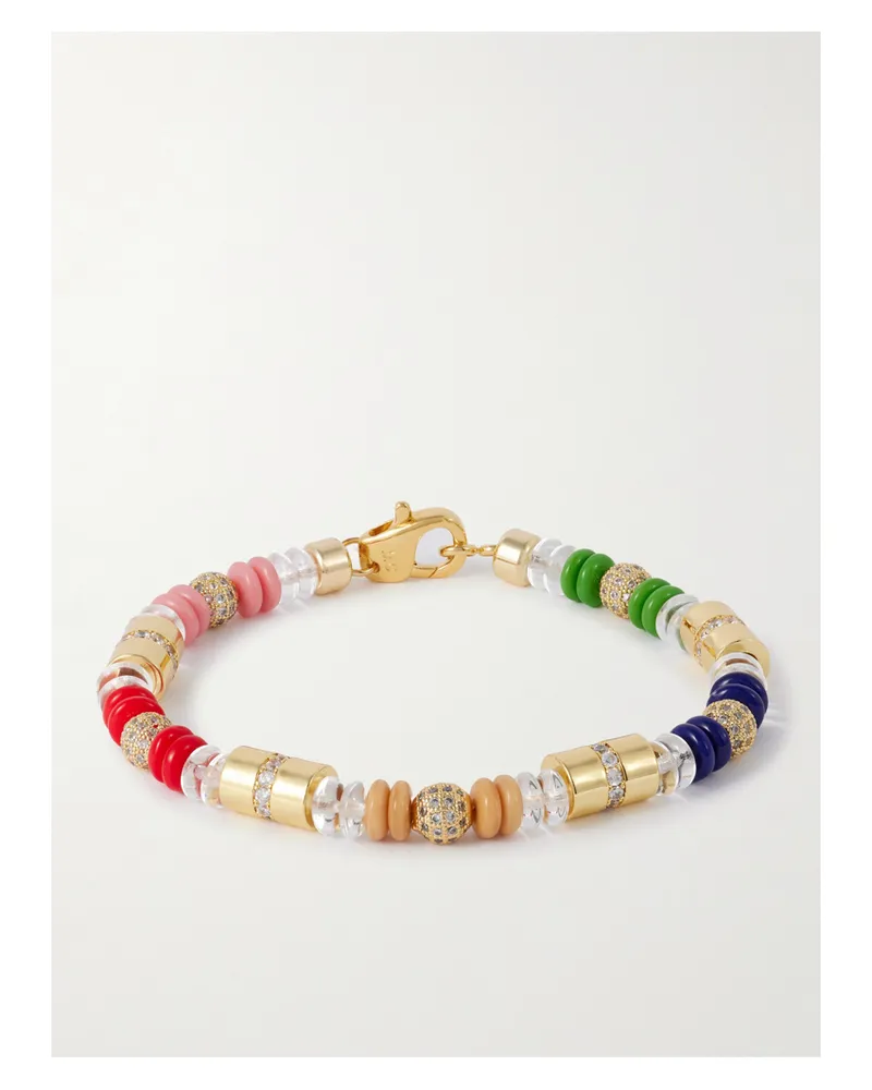 Martha Calvo Translucence Vergoldetes Armband Mit Emaille Und Kristallen - Mehrfarbig Mehrfarbig