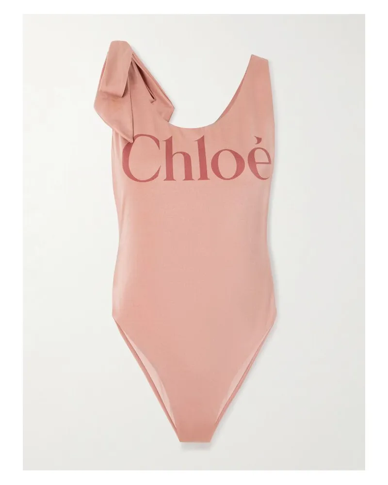 Chloé Badeanzug Mit Print Zum Binden - Pink Pink