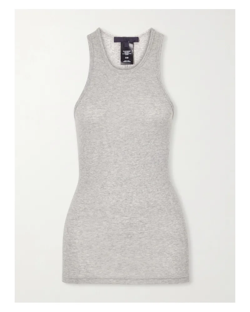 tibi Cotton-blend Tank - Gray Gray