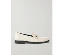 Le Loafer Loafers Aus Leder Mit Logoapplikation - Wollweiß