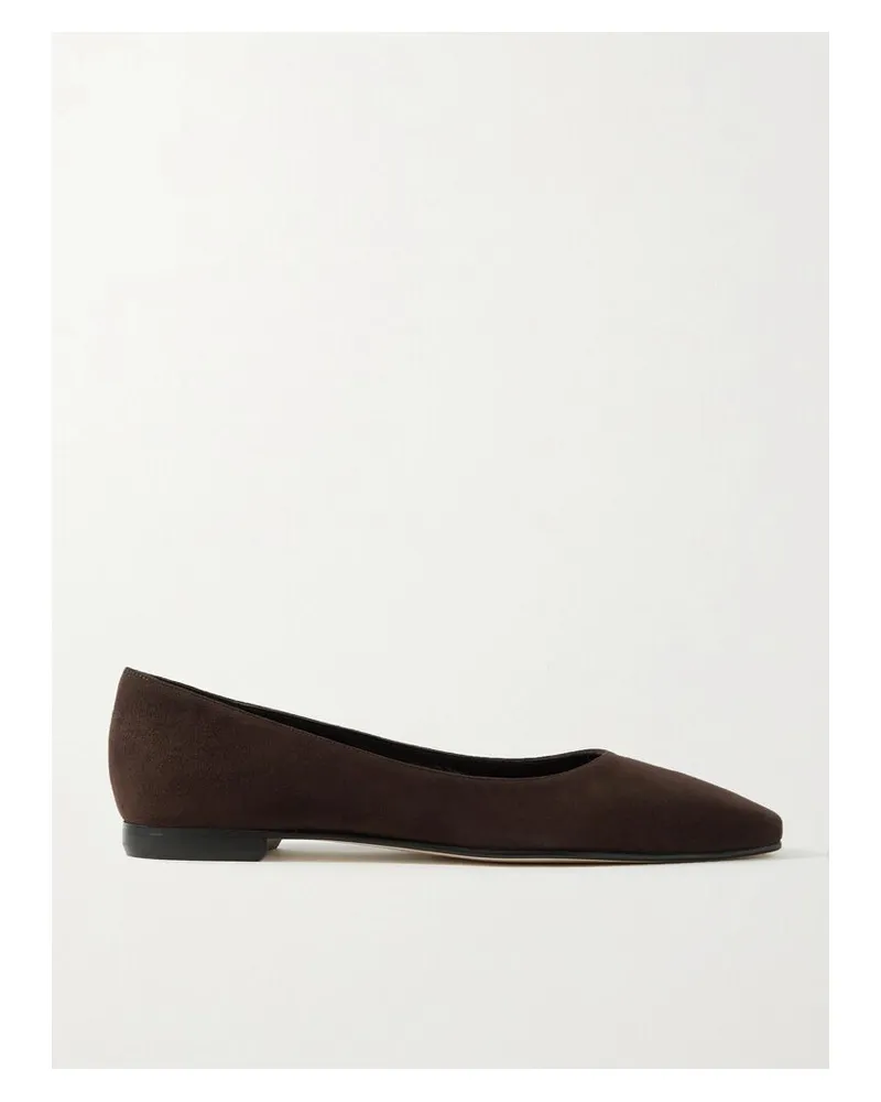 Manolo Blahnik Gelista Ballerinas Aus Veloursleder - Braun Braun