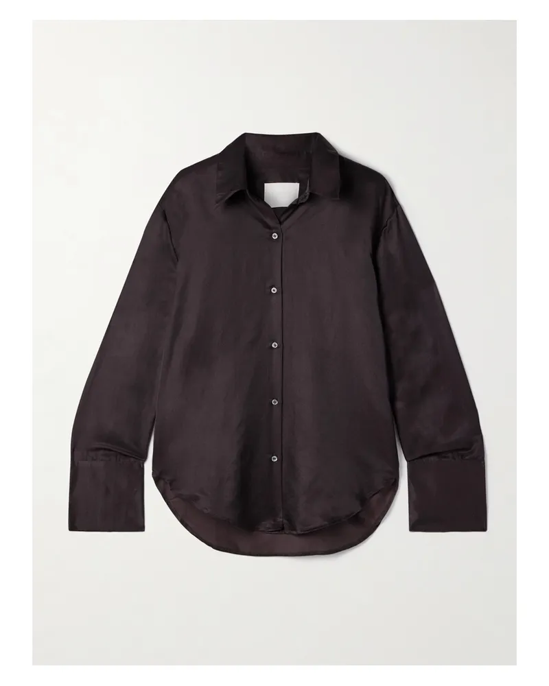 Citizens of humanity Camilla Hemd Aus Satin Aus Einer Baumwoll-seidenmischung - Braun Braun