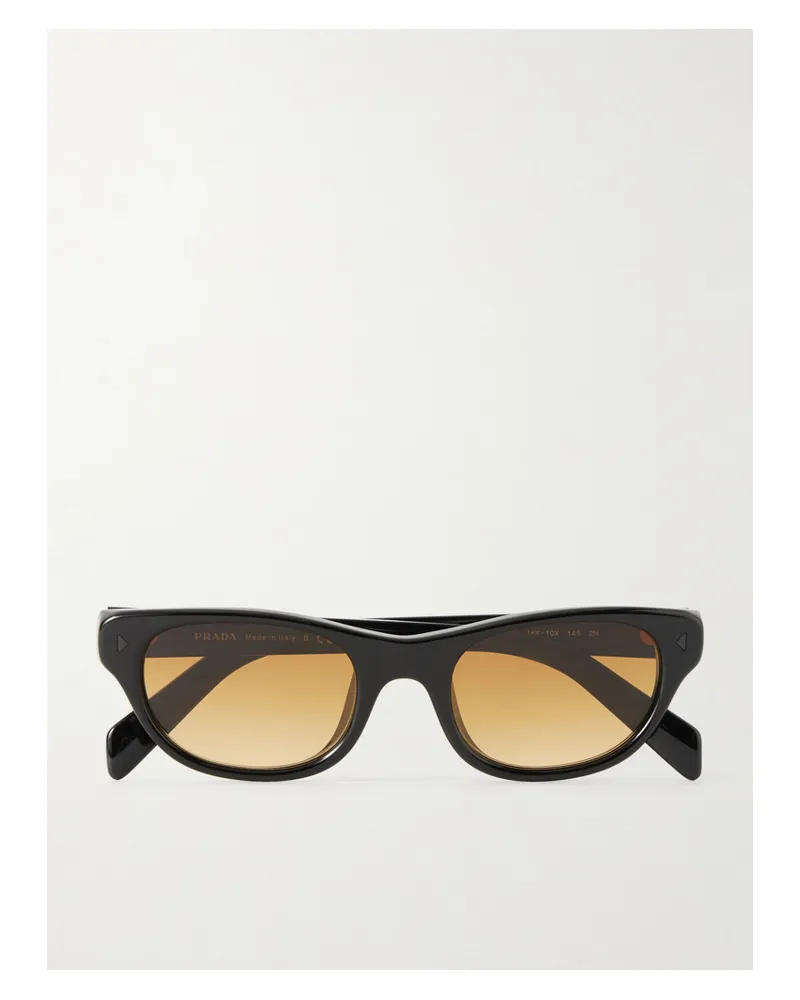 Prada Sonnenbrille Mit D-rahmen Aus Azetat - Schwarz Schwarz
