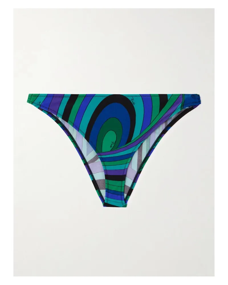 Emilio Pucci Iride Baby Bedrucktes Bikini-höschen - Blau Blau