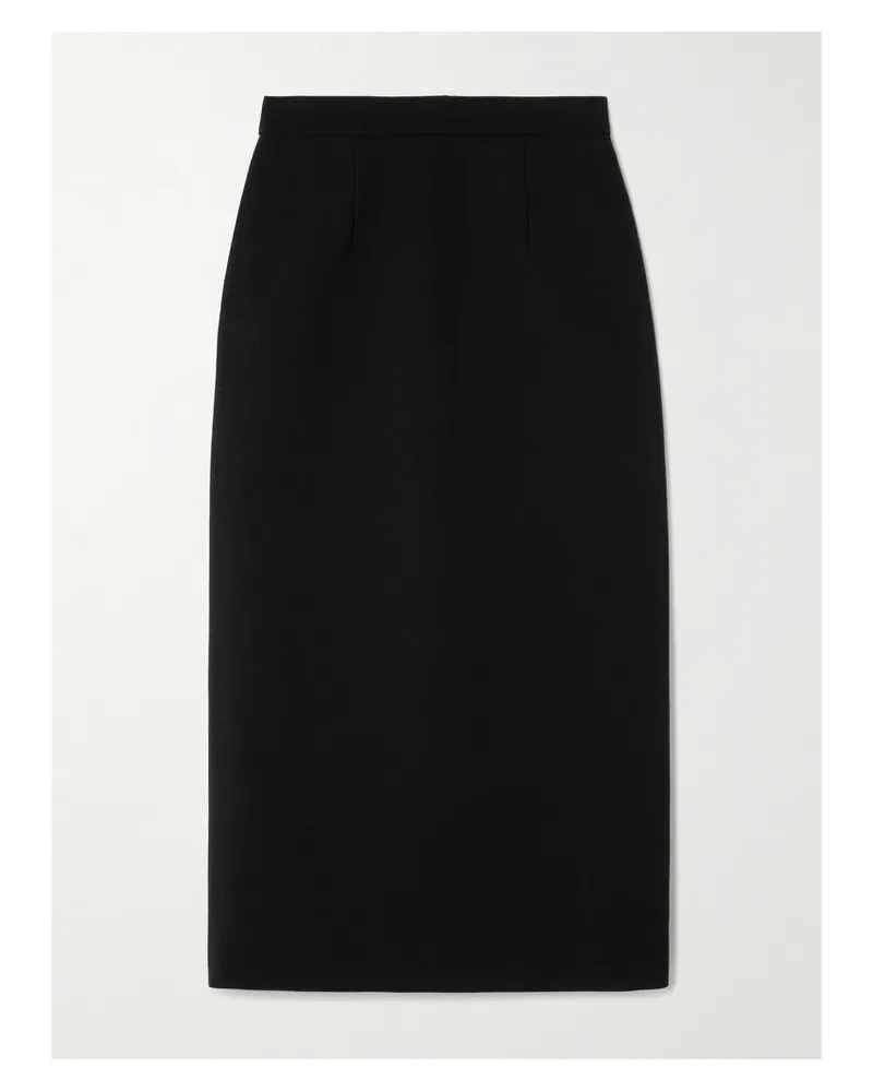 Roksanda Ilincic Amel Two-tone Crepe Midi Skirt - Black Black