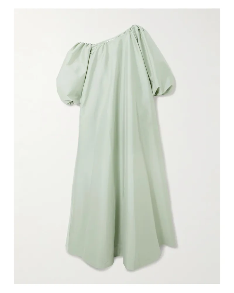 BERNADETTE Nathalie Schulterfreie Robe Aus Taft - Grün Grün
