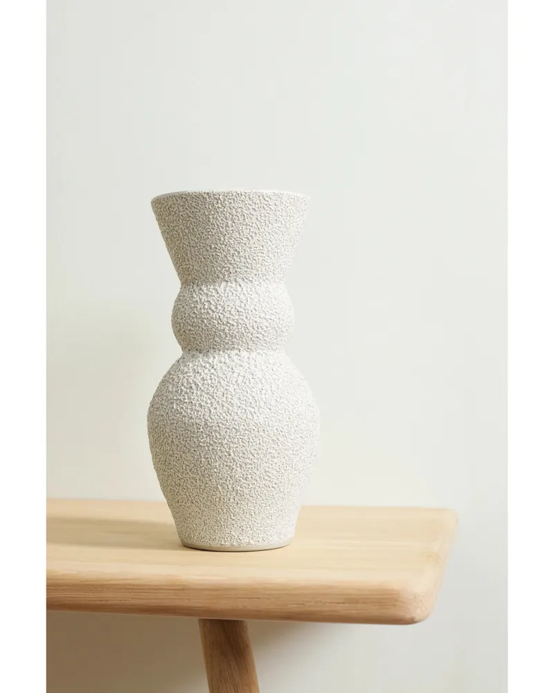 Marloe Marloe Net Sustain Lucie Glasierte Keramikvase - Neutral Neutral