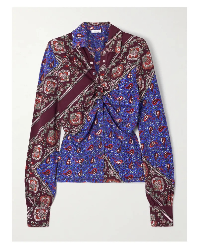 Paco Rabanne Hemd Aus Jersey Mit Paisley-muster Und Raffungen - Mehrfarbig Mehrfarbig