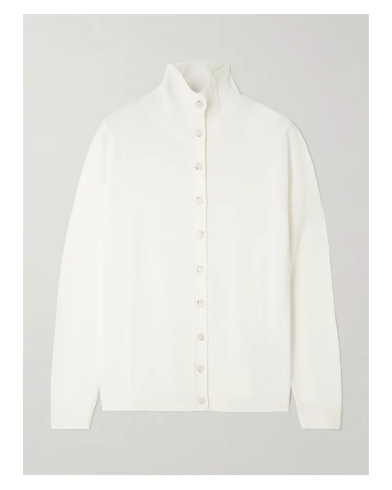 ALLUDE Wool Cardigan - Cream Cream