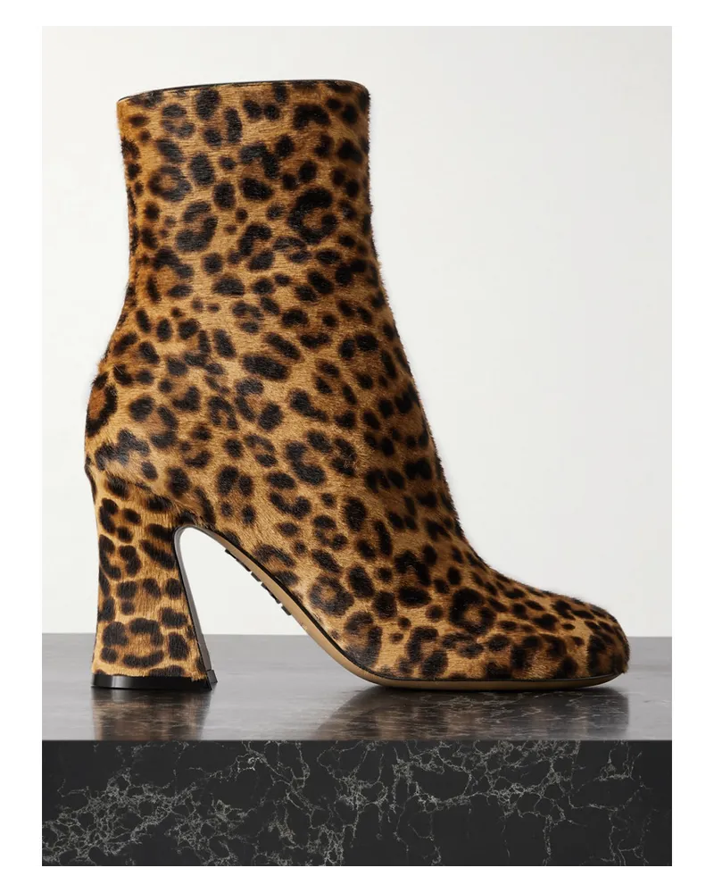 Loewe Ankle Boots aus Kalbshaar mit Leopardenprint Animal-print