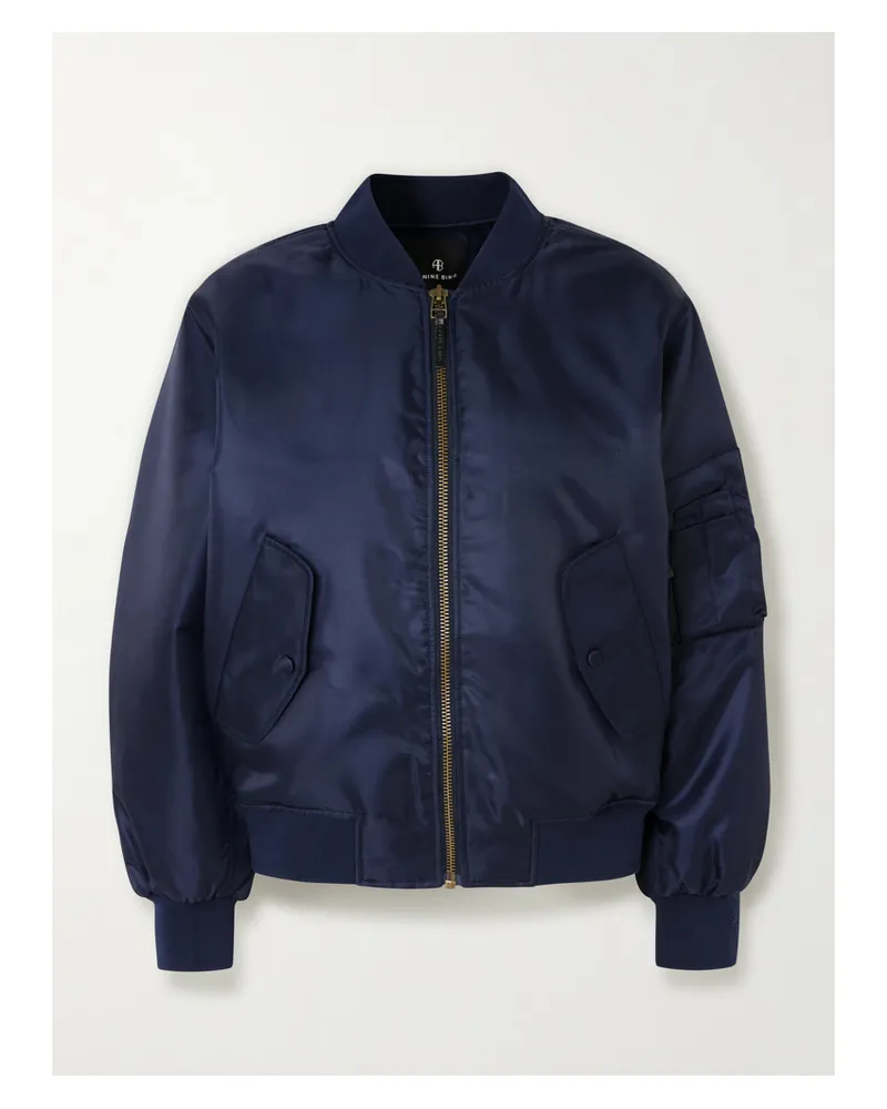 Anine Bing Leon Bomberjacke Aus Wattiertem Shell - Blau Blau