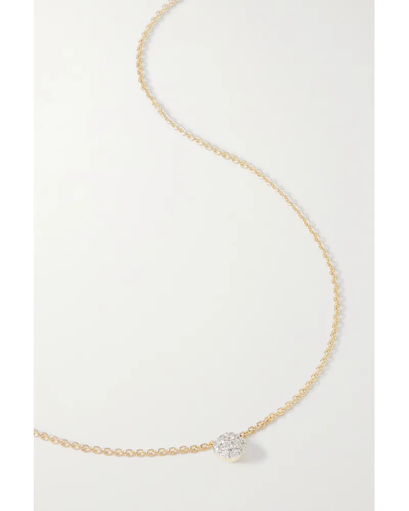 Stone & Strand Dainty Mirror Ball Kette aus 10 Karat Gold