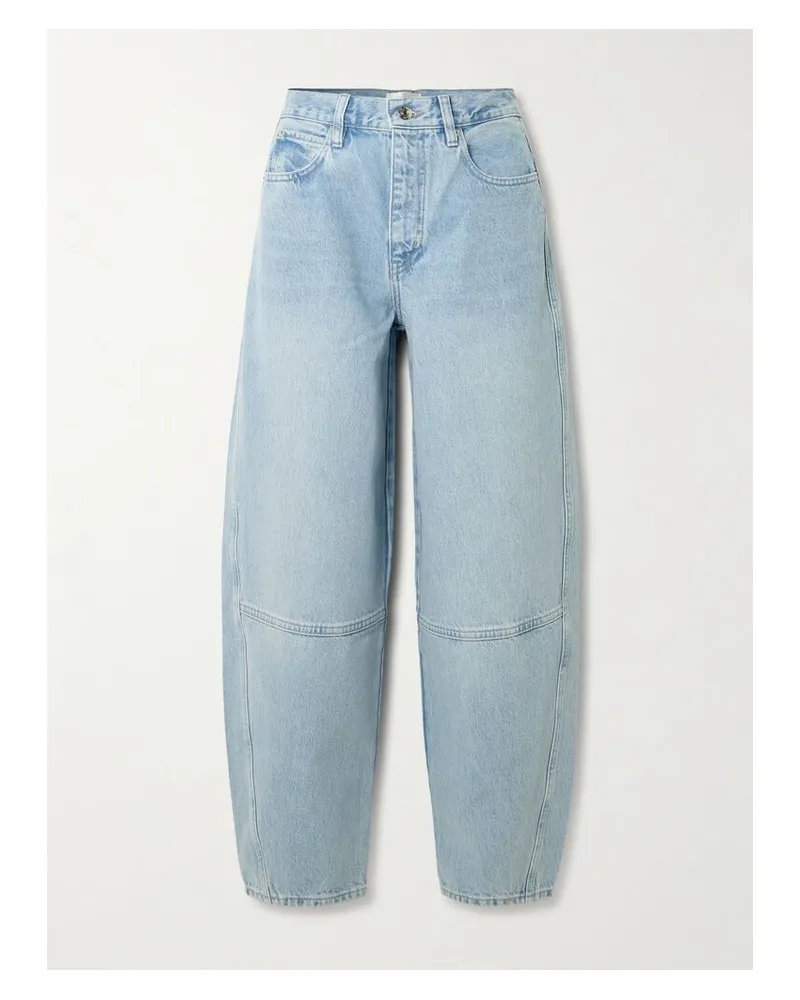 Frame Denim The Twisted Hoch Sitzende Jeans Mit Geradem Bein - Blau Blau