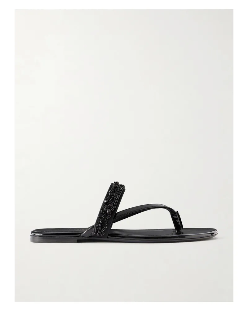 Dries van Noten Embellished Rubber Sandals - Black Black