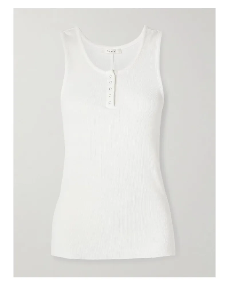 The Row Mansel Tanktop Aus Einer Gerippten Baumwollmischung - Weiß Weiß