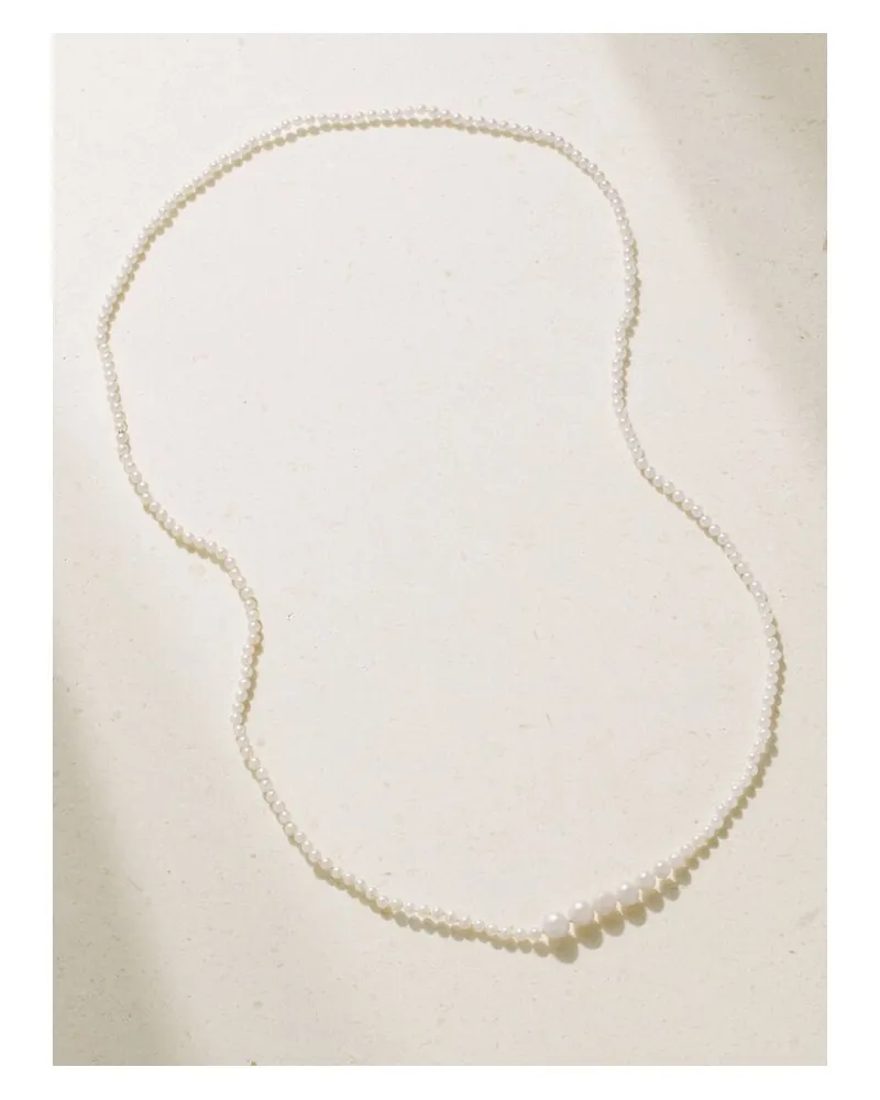 Sophie Bille Brahe Christo Kette Aus Recyceltem 14 Karat Gold Mit Perlen Gold