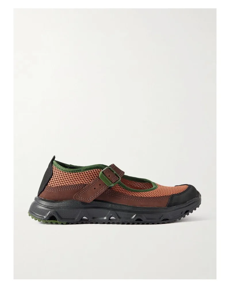 Salomon Rx Marie Jeanne Sneakers Aus Mesh Und Nubukleder Mit Einklappbarer Fersenpartie - Orange Orange