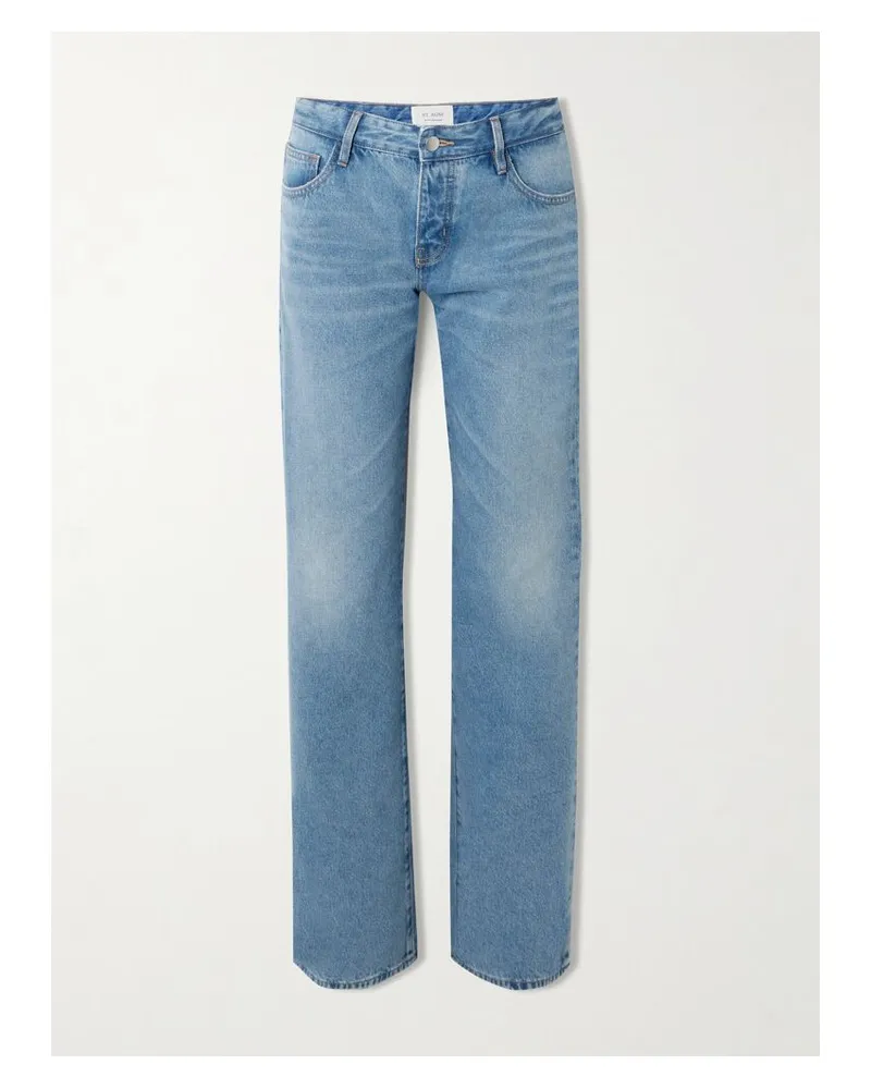 St. Agni Outland Denim 90s Tief Sitzende Jeans Mit Geradem Bein Aus Bio-denim - Blau Blau