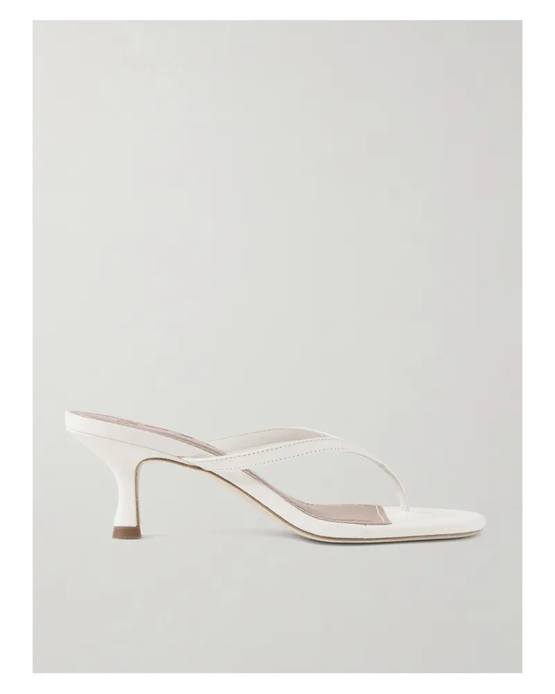 STAUD Freja Leather Sandals - White White