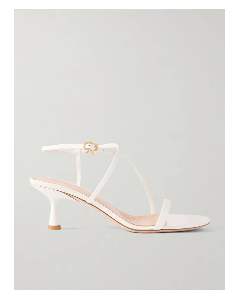 Gianvito Rossi 55 Sandalen Aus Leder - Weiß Weiß