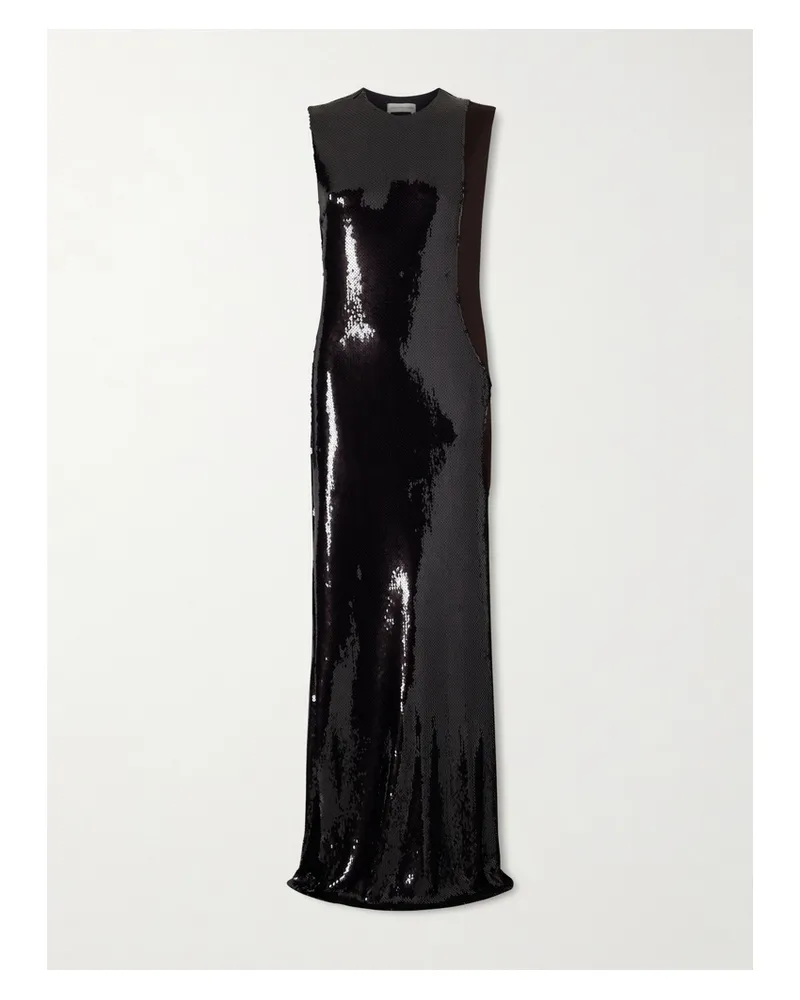 Christopher Esber Opaline Cutout Sequined Jersey Maxi Dress - Brown Brown