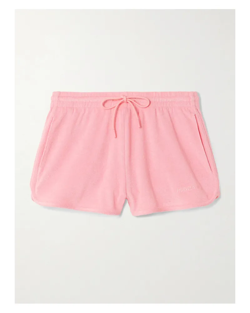 Hunza G Shorts Aus Baumwollfrottee Mit Stickerei - Pink Pink