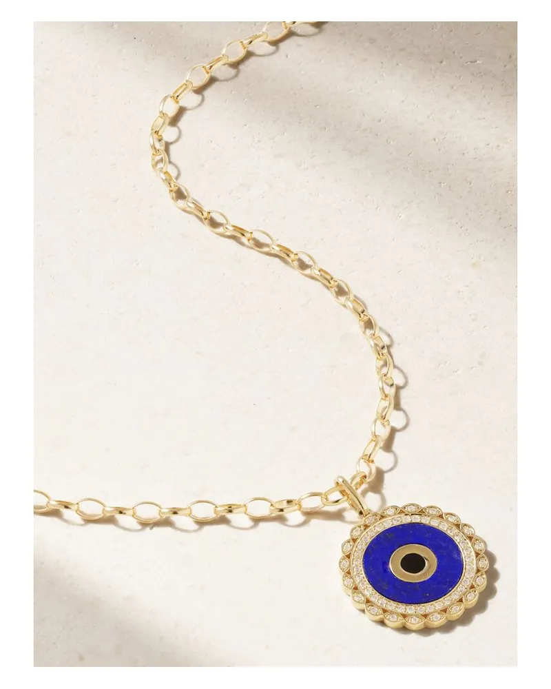Sydney Evan Kette Aus 14 Karat Gold Mit Lapislazuli Und Diamanten - Blau Blau