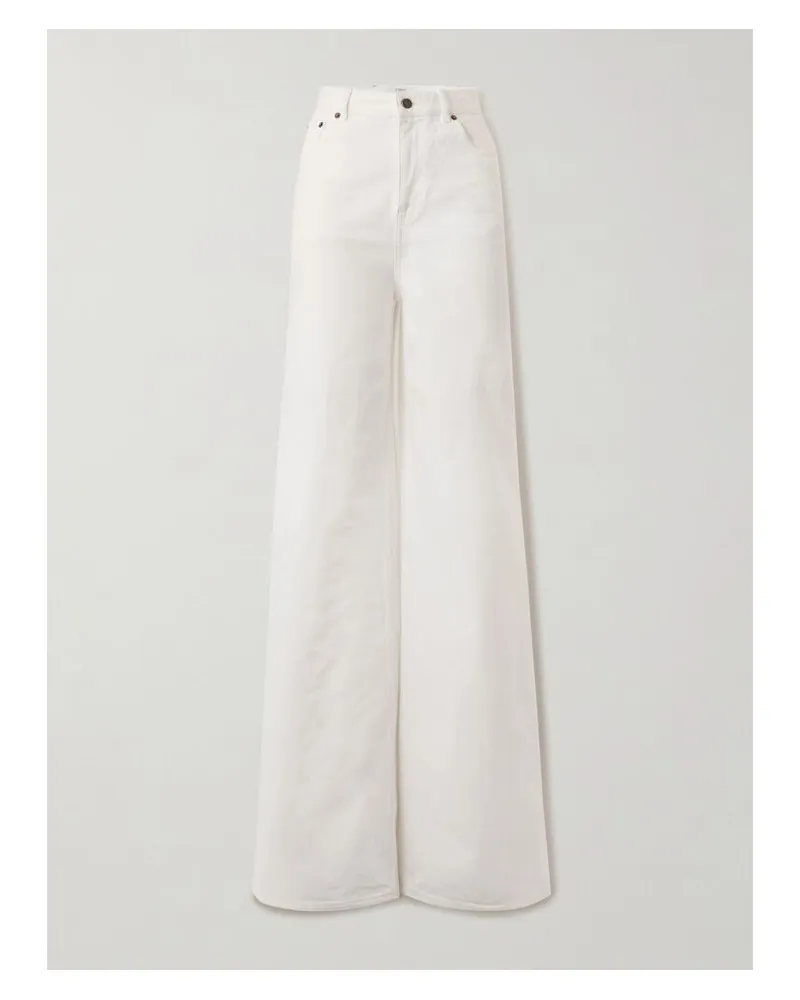 Chloé Hoch Sitzende Jeans Mit Weitem Bein - Weiß Weiß