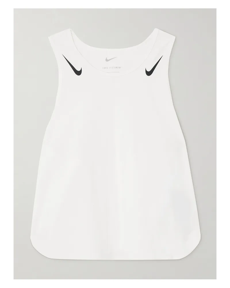 Nike Aeroswift Verkürztes Tanktop Aus Dri-fit Adv-material - Weiß Weiß