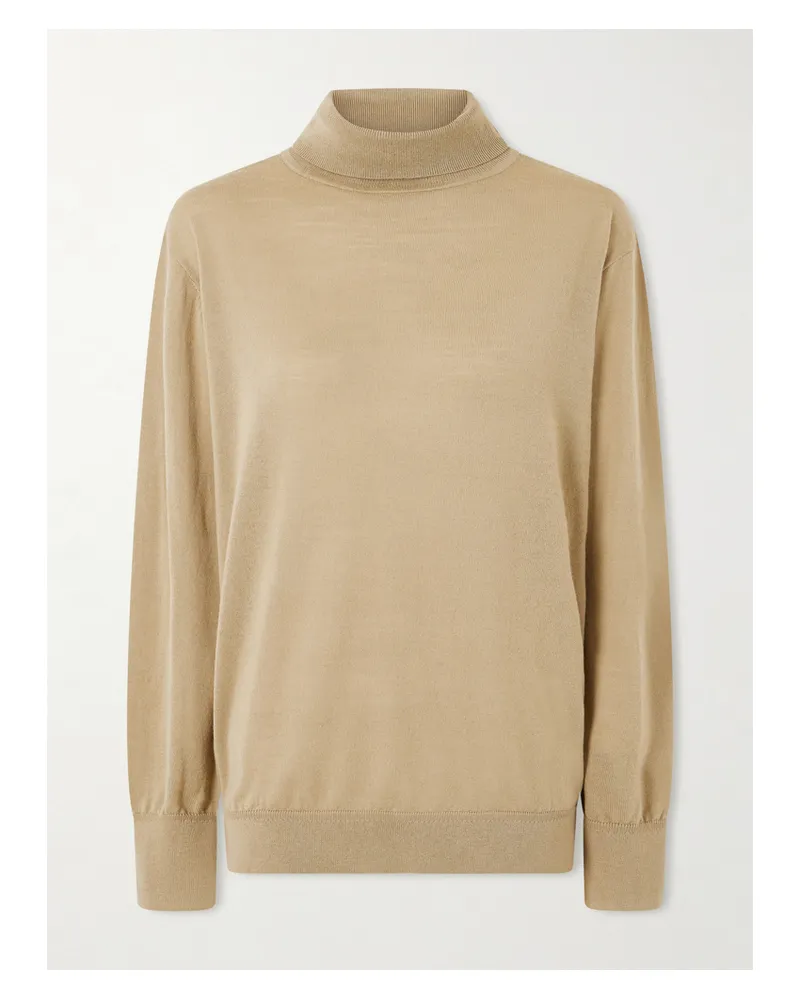 Totême Wool Turtleneck Sweater - Neutrals Neutrals