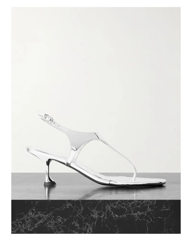 Proenza Schouler Sandalen Aus Metallic-leder - Silber Silber