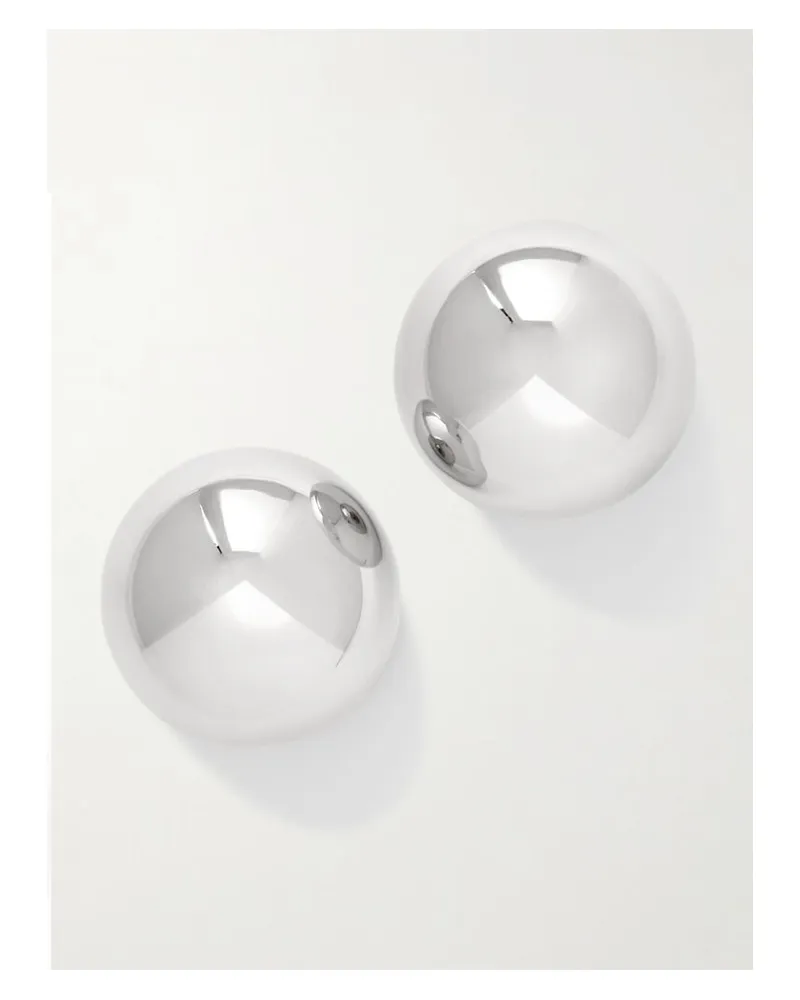 Jacquemus Salon Silberfarbene Ohrringe Silber