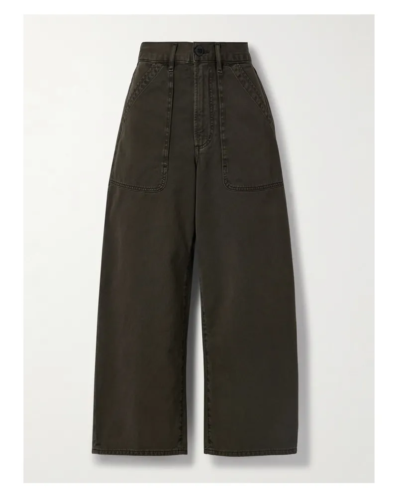 Citizens of humanity Ayla Cargo Hose Mit Weitem Bein Aus Baumwoll-twill - Grün Grün