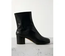 Tabi Split-toe Leather Ankle Boots - Black