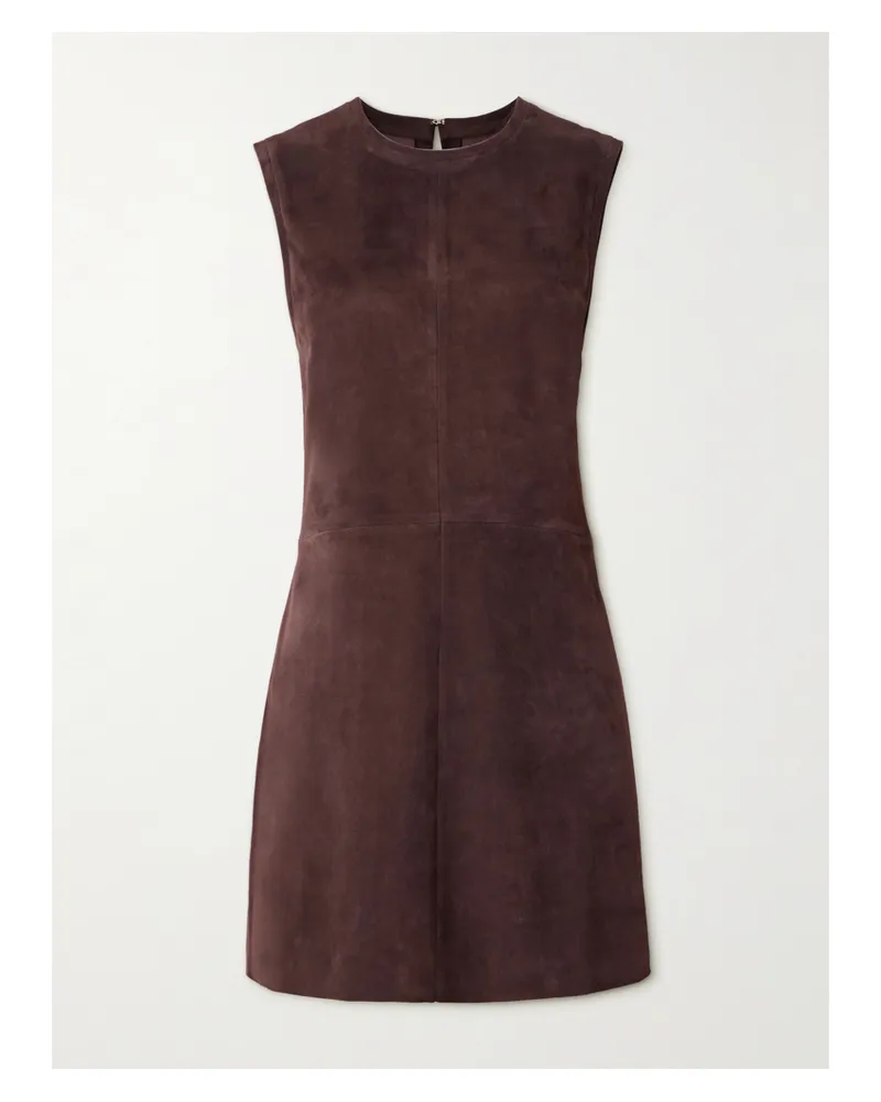 Stouls Miuccia Minikleid Aus Veloursleder - Braun Braun