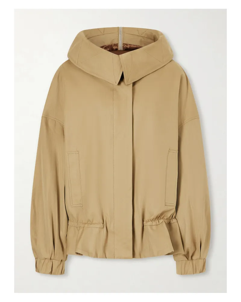 Dries van Noten Jacke Aus Baumwoll-twill Mit Raffungen - Neutral Neutral