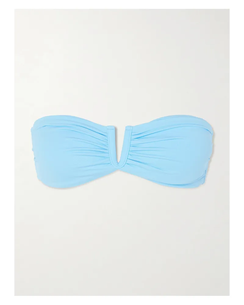 Melissa Odabash Alba Geripptes Bandeau-bikini-oberteil Mit Raffungen - Blau Blau