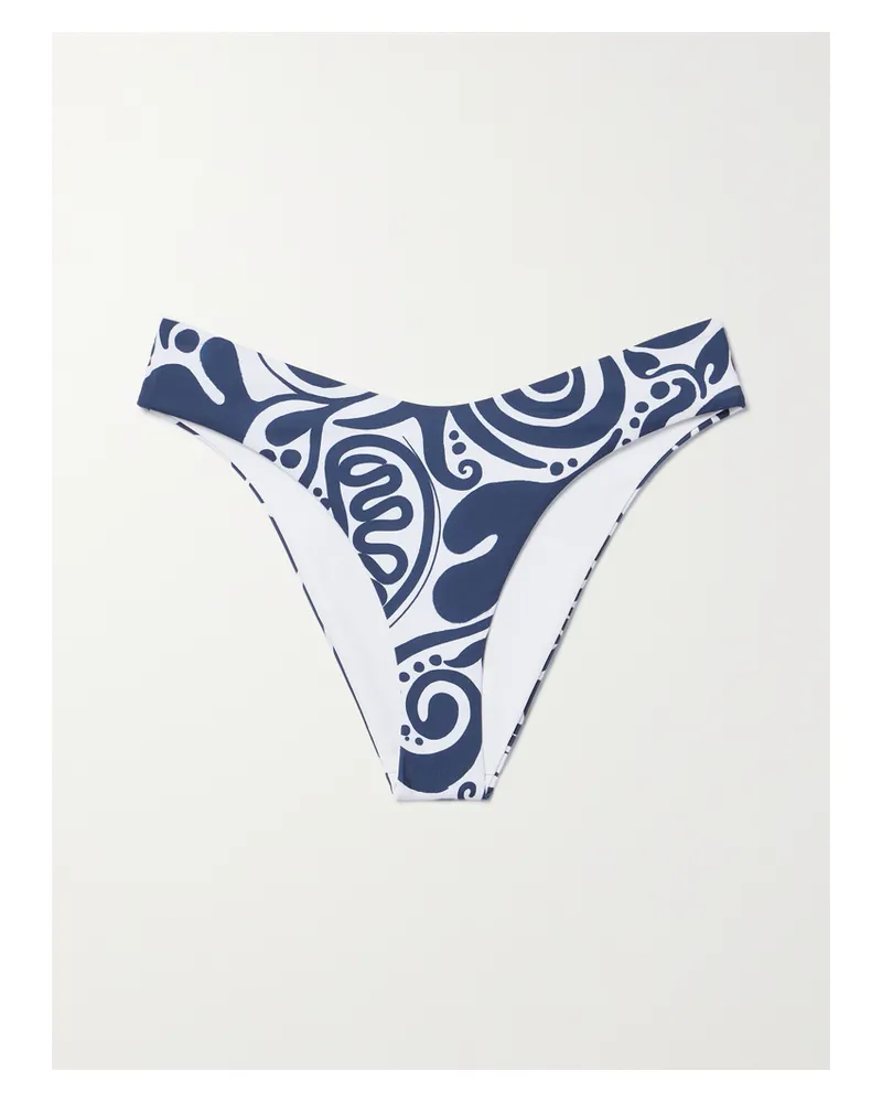 Mara Hoffman Net Sustain Cece Bikini-höschen Aus Einem Bedruckten Material Mit Recycelten Fasern - Blau Blau