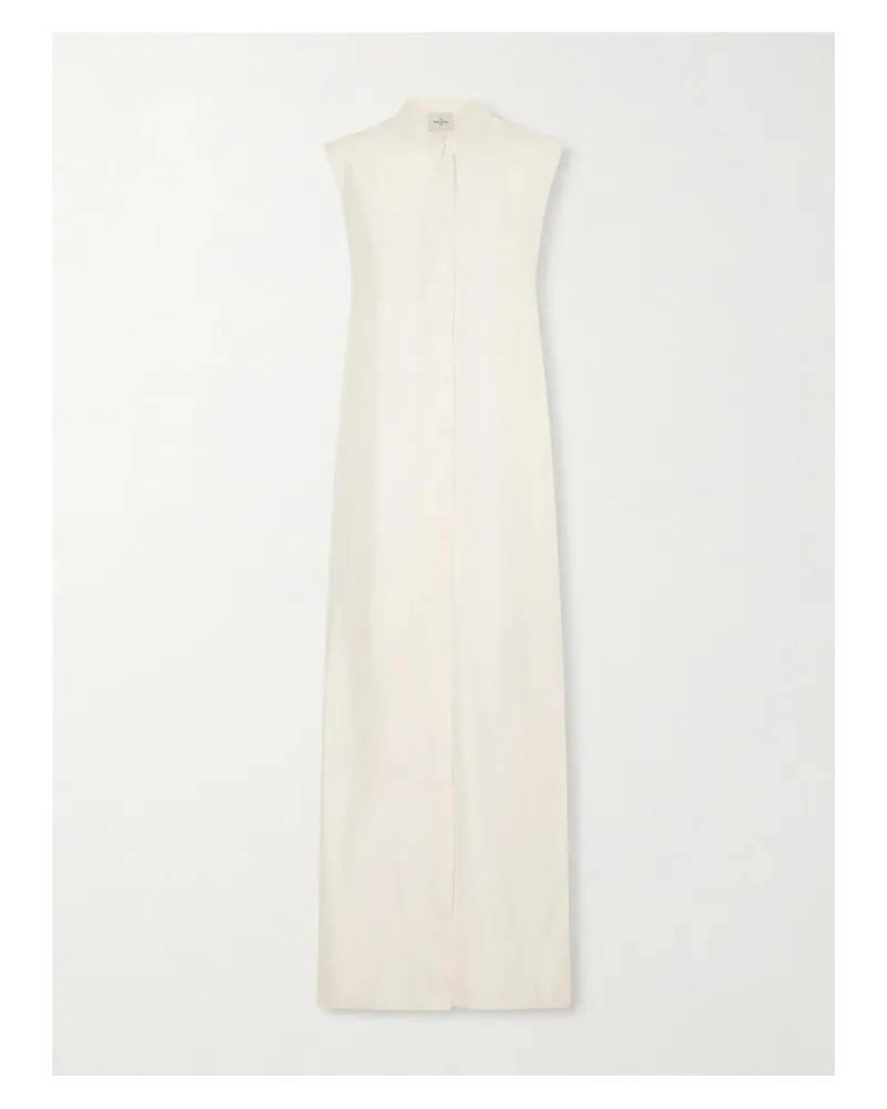 Le Kasha 1918 Namsa Silk Maxi Dress - Neutrals Neutrals