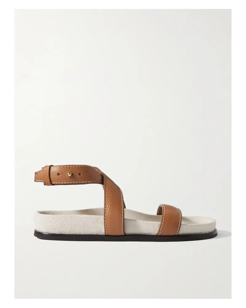 Totême Net Sustain Sandalen Aus Leder - Braun Braun