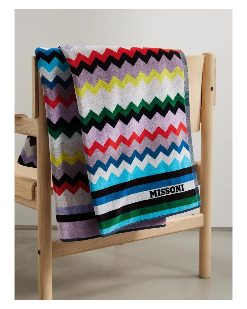 Missoni Home Carlie Strandtuch Aus Gestreiftem Baumwollfrottee - Mehrfarbig Mehrfarbig