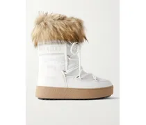 Ltrack Monaco Schneestiefel Aus Shell Und Kunstleder Mit Faux-fur-besatz - Weiß