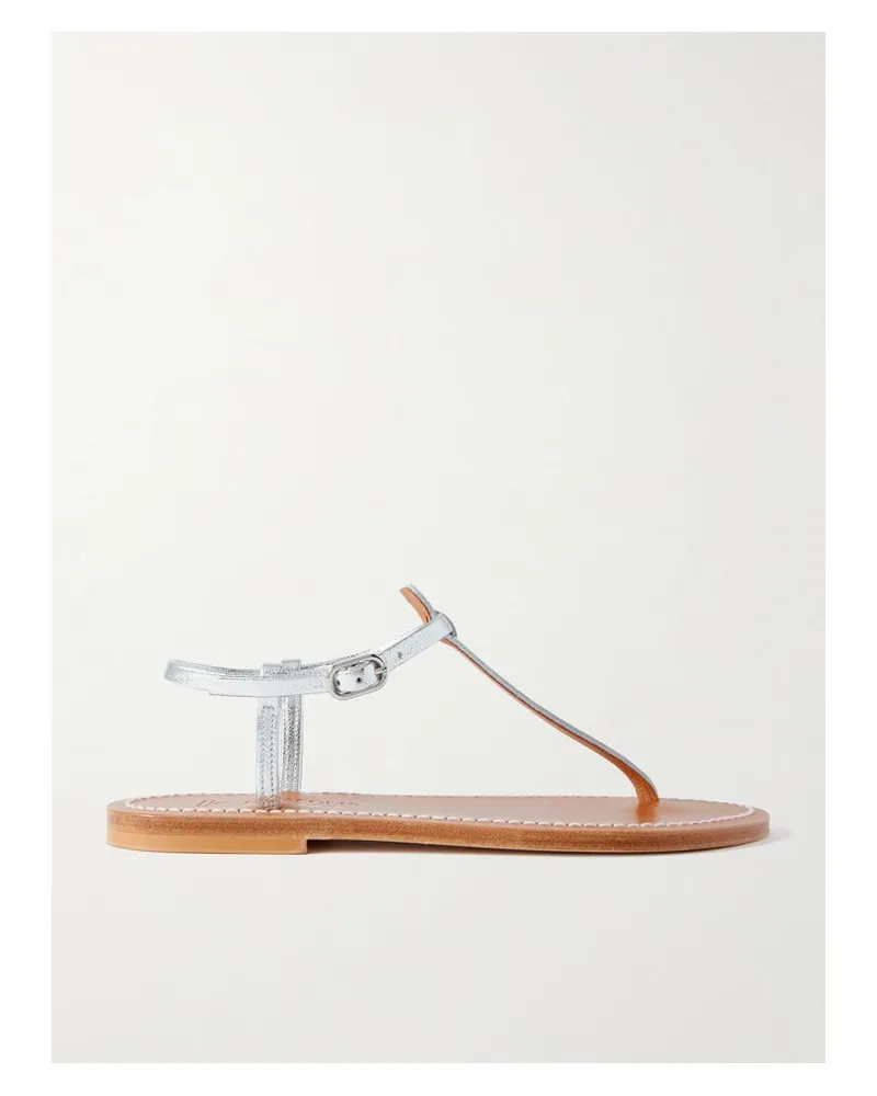 K.Jacques  Picon Sandalen Aus Metallic-leder - Silber Silber