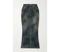 Maxi-jeansrock In Distressed-optik