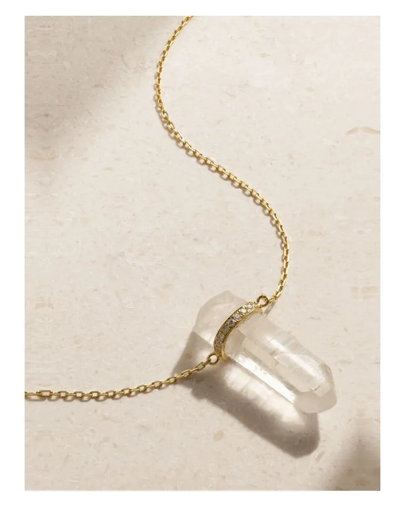 JIA JIA Kette Aus 14 Karat Gold Mit Quarz Und Diamanten Gold