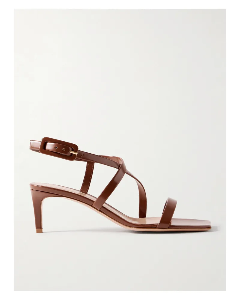 Gianvito Rossi Lindsay 55 Sandalen Aus Leder - Braun Braun