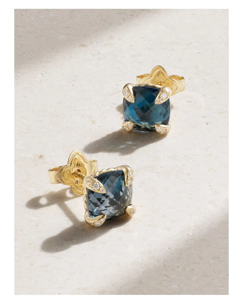 David Yurman Châtelaine® Ohrstecker Aus 18 Karat Gold Mit Diamanten Und Topasen Gold