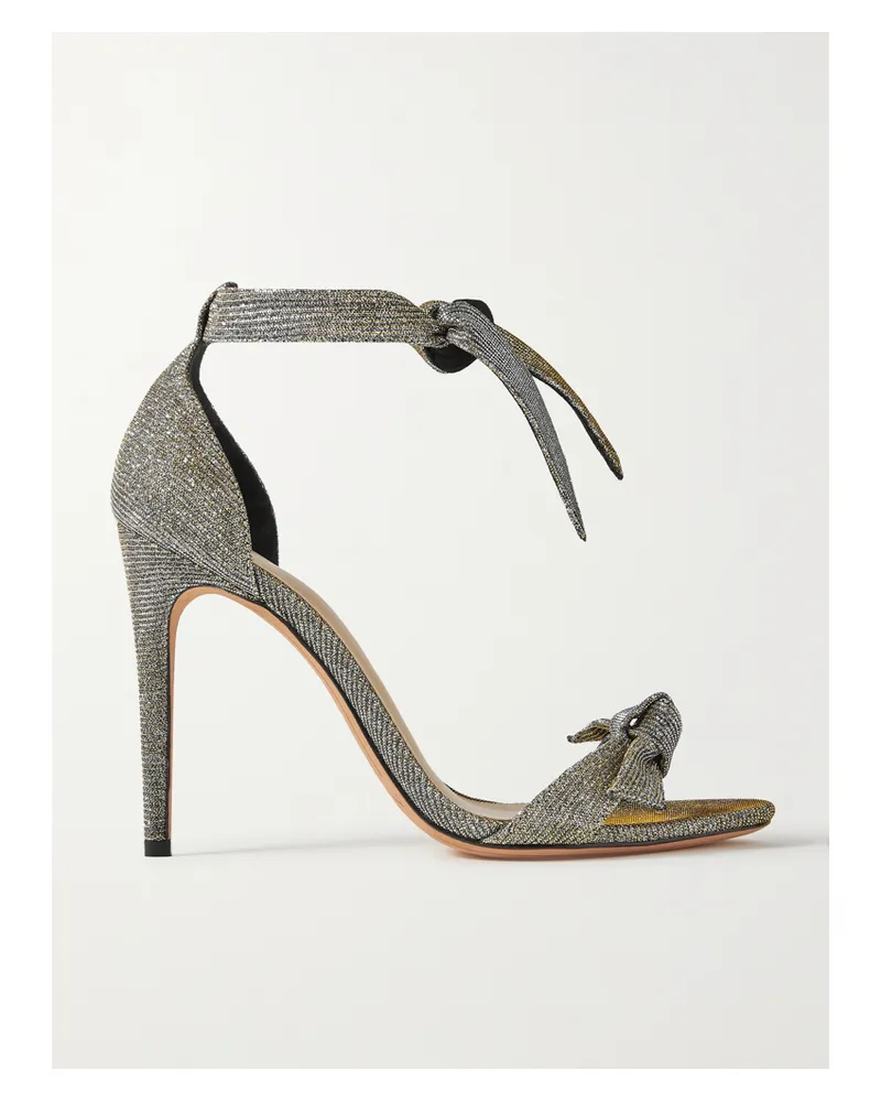 Alexandre Birman Clarita Sandalen Aus Lurex® Mit Knoten - Grau Grau