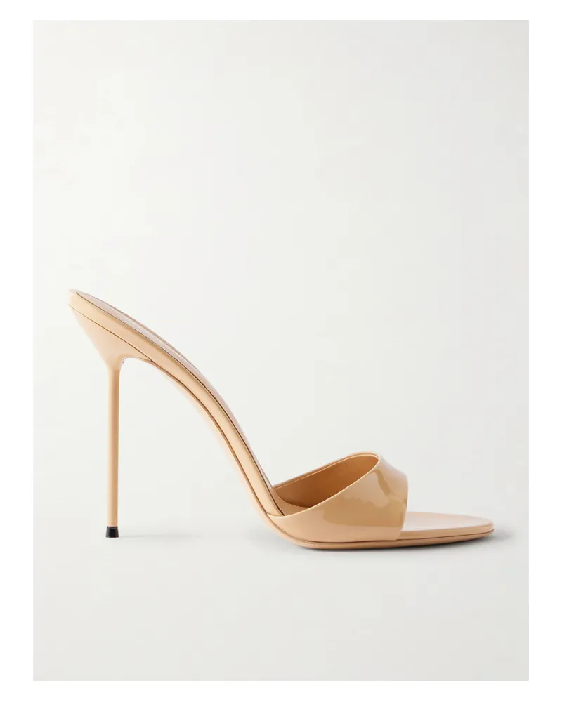 Paris Texas Lidia Patent-leather Mules - Neutrals Neutrals
